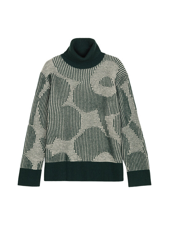 Marimekko - Värähtely Unikko -neulepusero - 661 DARK GREEN, OFF WHITE | Stockmann - photo 1