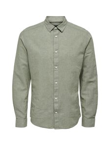 Only & Sons - OnsCaiden kokvilnas-lina krekls - SWAMP | Stockmann