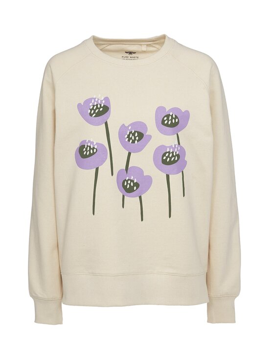 Pure Waste - Sweatshirt Violet Tulips -collegepaita - ECRU | Stockmann - photo 1