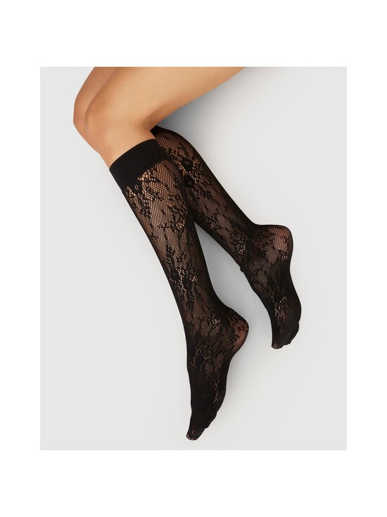 Swedish Stockings - Rosa Lace -polvisukat - BLACK | Stockmann - photo 3