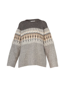 BLUE - Mia Jacquard -neulepusero - IRONGREY-MELANGE | Stockmann