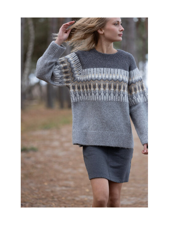 BLUE - Mia Jacquard -neulepusero - IRONGREY-MELANGE | Stockmann - photo 2