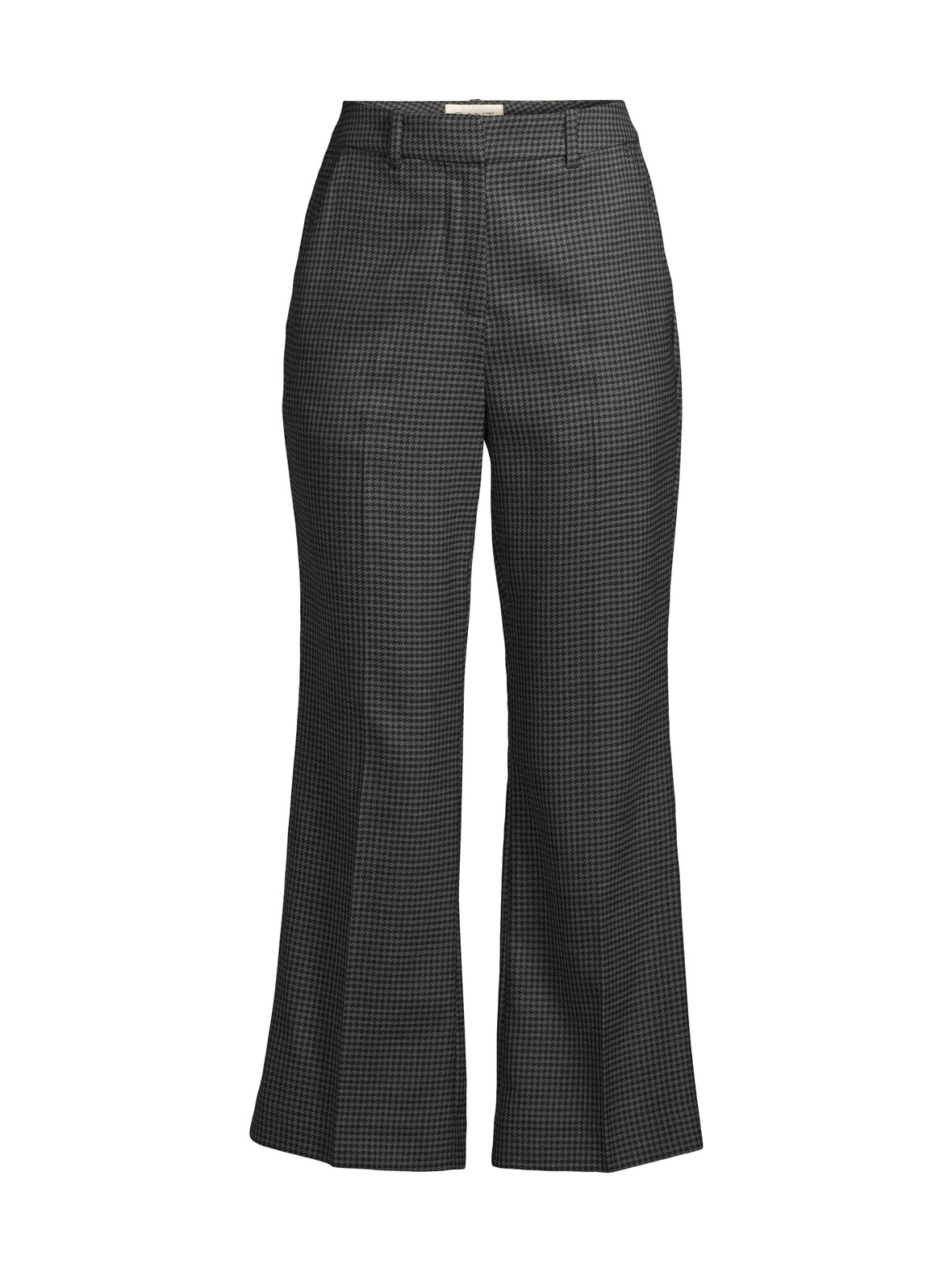 Checked Cropped Flare -housut