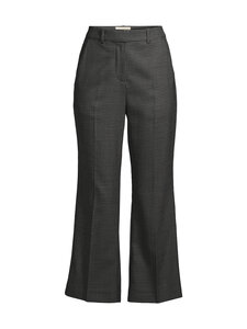 GANT - Checked Cropped Flare bikses - 90 CHARCOAL MELANGE | Stockmann