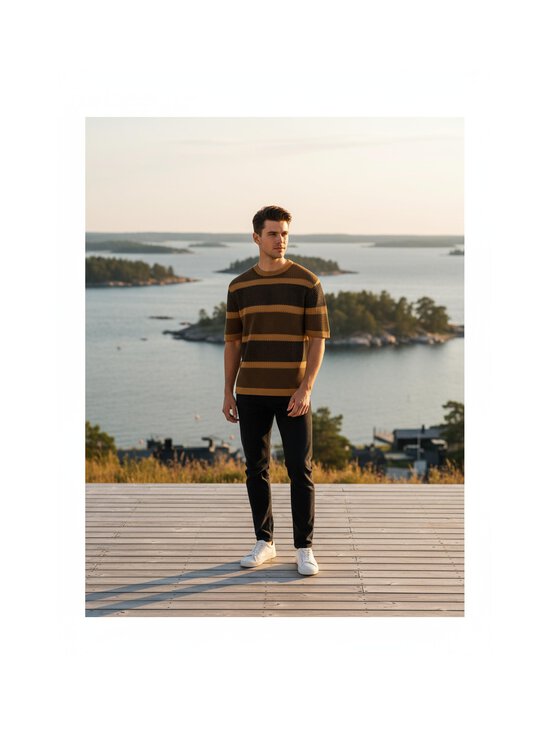 Selected - SlhGinger Stripe krekls - CHIPMUNK STRIPES:BLACK / DEMITASSE | Stockmann - photo 2