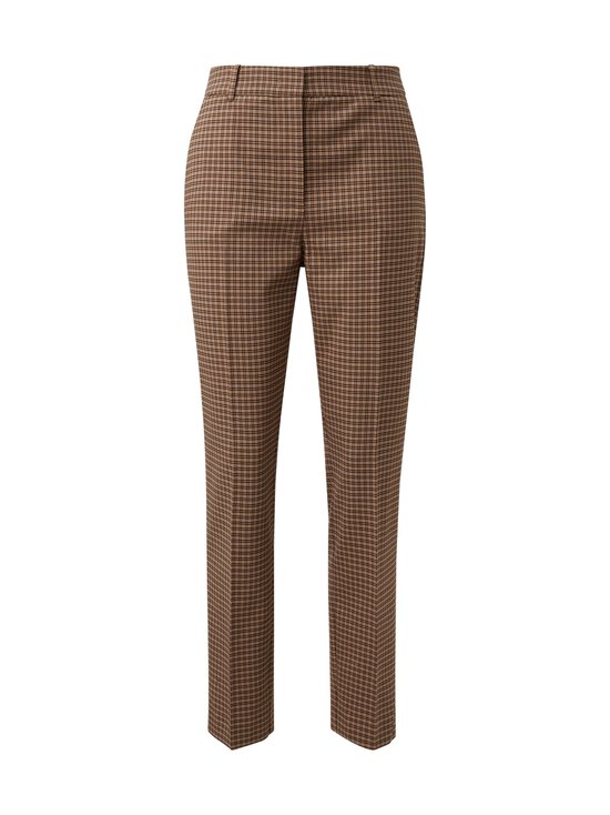 Comma - Karo Hose Cigarette Fit  -housut - 84N8 BROWN | Stockmann - photo 1