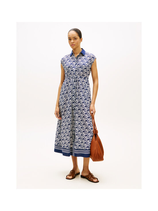 Tommy Hilfiger - Swimshop Silk Voile Midi kleita - 0YF TH SCRIPT PREPPY NAVY | Stockmann - photo 3