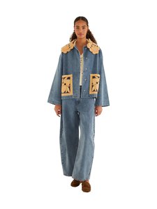 Farm Rio - Blue Richelieu Denim -farkut - L0034 DENIM | Stockmann