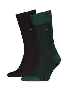 Tommy Hilfiger - Sokid Birdseye 2 paari - 032 DEEP GREEN | Stockmann