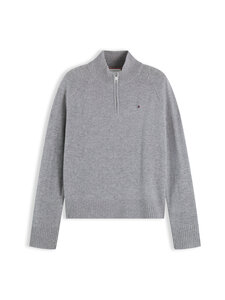 Tommy Hilfiger - Kudum Soft Wool Jersey Zip - P7D MEDIUM GREY HEATHER | Stockmann