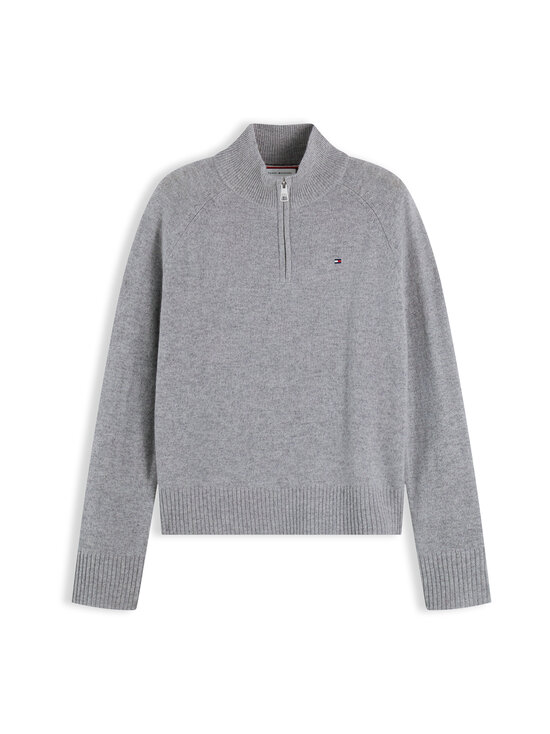 Tommy Hilfiger - Kudum Soft Wool Jersey Zip - P7D MEDIUM GREY HEATHER | Stockmann - photo 1