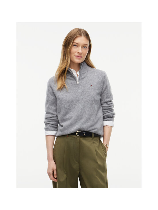 Tommy Hilfiger - Kudum Soft Wool Jersey Zip - P7D MEDIUM GREY HEATHER | Stockmann - photo 2