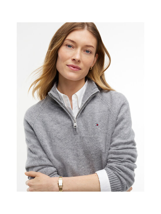 Tommy Hilfiger - Kudum Soft Wool Jersey Zip - P7D MEDIUM GREY HEATHER | Stockmann - photo 5