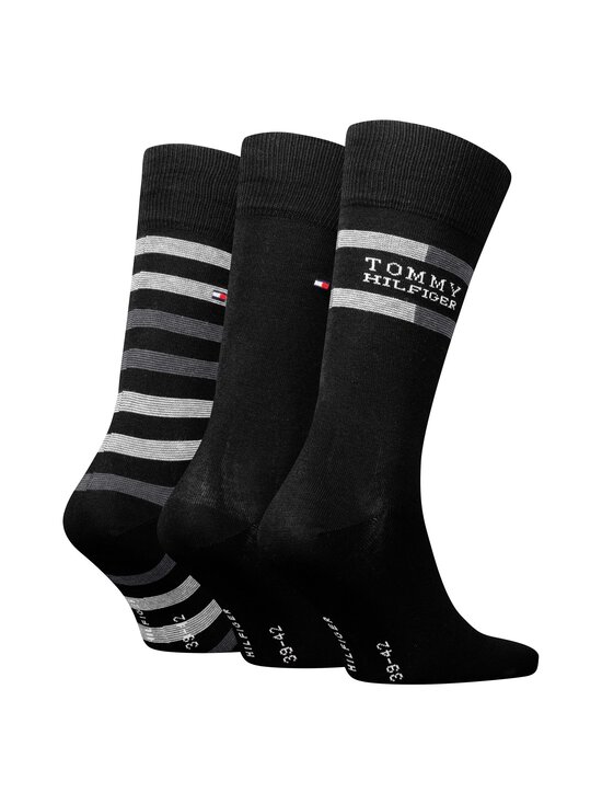 Tommy Hilfiger - Meeste sokid TH Men Tommy Stripe kinkepakendis, 3 paari - 002 BLACK | Stockmann - photo 2
