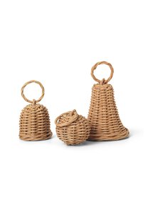 Ferm Living - Braided Bell Baubles Set -koristeet 3 kpl - NATURAL | Stockmann
