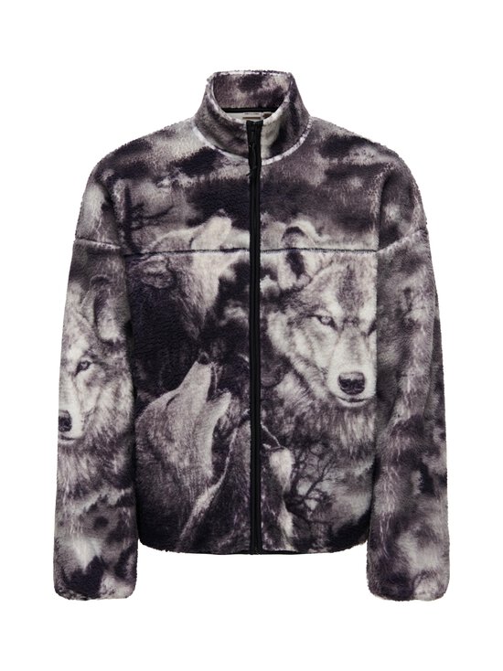 Only & Sons - OnsJames Ovz Ls -fleecetakki - BLACK AOP:WOLF | Stockmann - photo 1