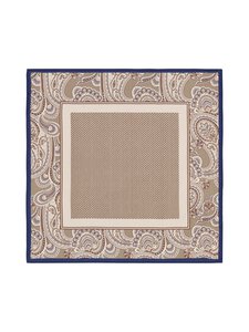 Stockholm Kravatt - Wide Paisley Frame -silkkitaskuliina - 3 NAVY / BEIGE | Stockmann