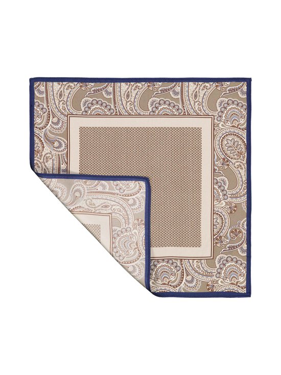 Stockholm Kravatt - Wide Paisley Frame -silkkitaskuliina - 3 NAVY / BEIGE | Stockmann - photo 2