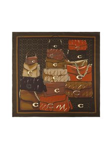 Coach - Stacked Tabby Printed Silk -neliöhuivi - YBO 25 DARK BROWN | Stockmann