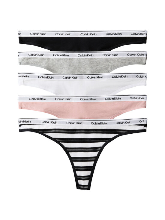 Calvin Klein Underwear Plus - Thong-alushousut 5-pack - H0T BLACK/CLASSIC WHITE/TRIPLE STRIPE S | Stockmann - photo 1