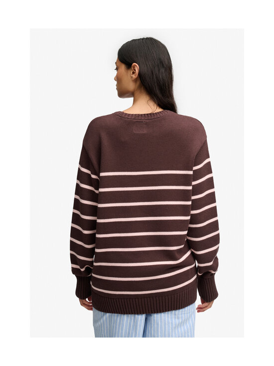 Superdry - Oversized Stripe -neule - M3T CHESTNUT BROWN/PALE PINK STRPE | Stockmann - photo 2