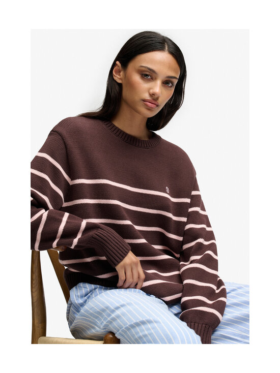 Superdry - Oversized Stripe -neule - M3T CHESTNUT BROWN/PALE PINK STRPE | Stockmann - photo 3
