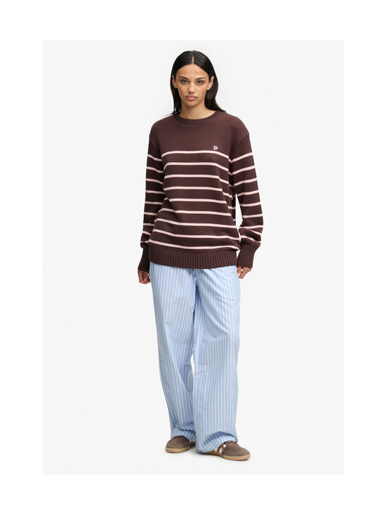 Superdry - Oversized Stripe -neule - M3T CHESTNUT BROWN/PALE PINK STRPE | Stockmann - photo 4