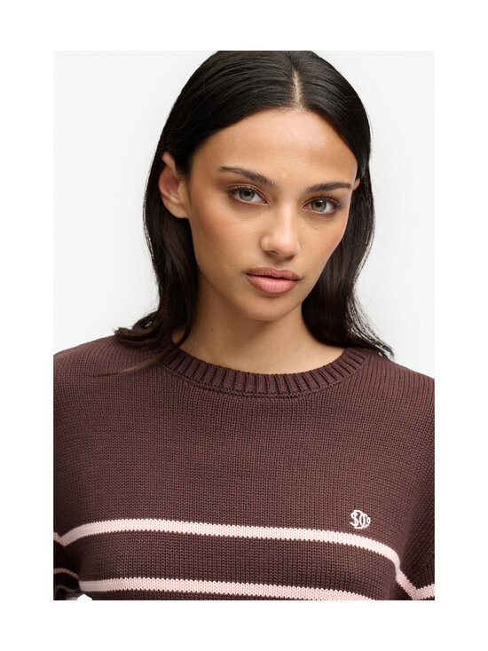 Superdry - Oversized Stripe -neule - M3T CHESTNUT BROWN/PALE PINK STRPE | Stockmann - photo 5