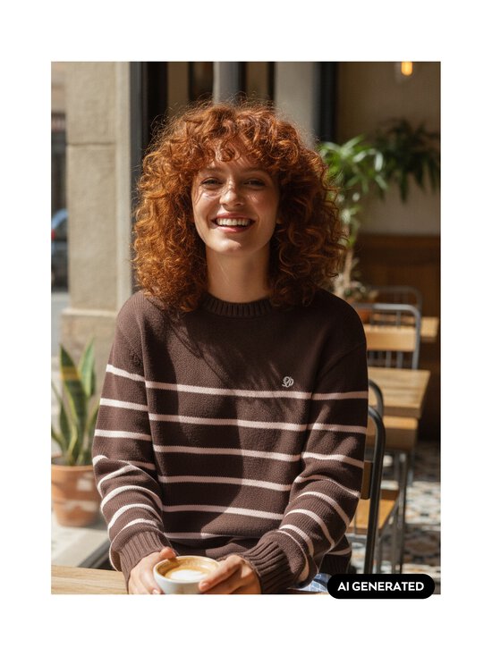 Superdry - Oversized Stripe -neule - M3T CHESTNUT BROWN/PALE PINK STRPE | Stockmann - photo 6