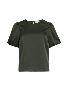 Vila - Viellette 2/4 Puff -satiinipaita - FOREST NIGHT | Stockmann