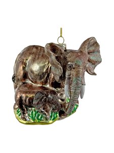 Shishi - Elephant With Calf -joulukoriste - GREY | Stockmann