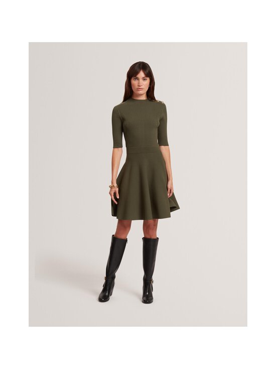 Ted Baker London - Lilano Button Detail Skater -ribbineulemekko - DK-GREEN | Stockmann - photo 4