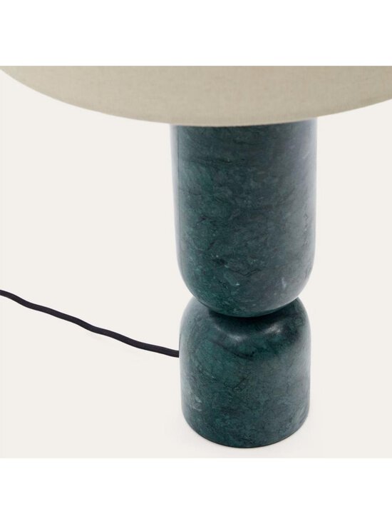 Kave Home - Vex-pöytävalaisin vihreä marmori / harmaa pellava - GREEN | Stockmann - photo 2