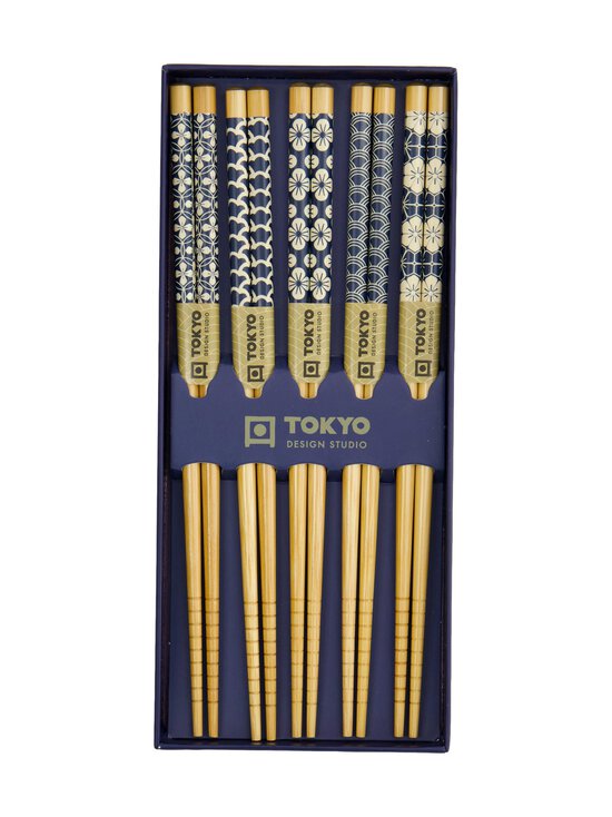 Tokyo Design Studio - Blue Wave -syömäpuikkosetti 5 paria - BROWN | Stockmann - photo 1