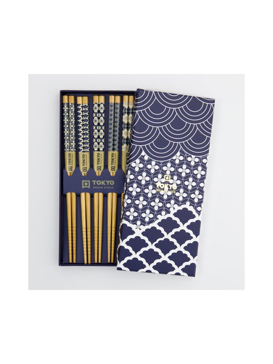Tokyo Design Studio - Blue Wave -syömäpuikkosetti 5 paria - BROWN | Stockmann - photo 2