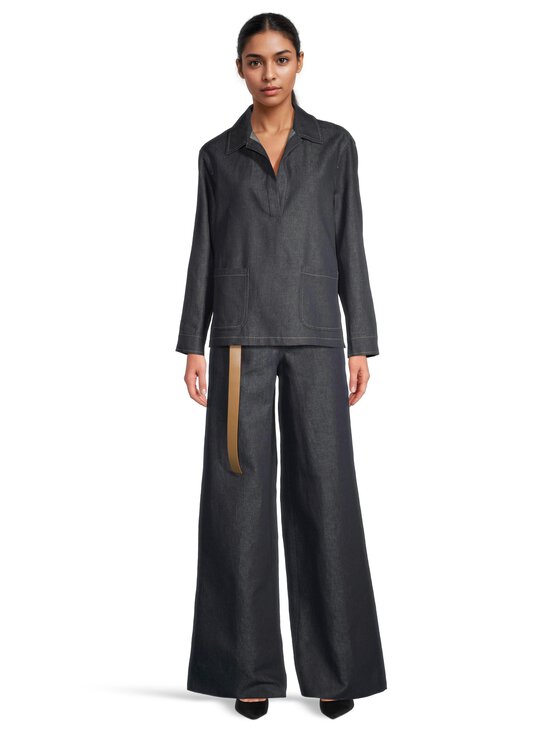 Max Mara Studio - Amico- puuvilla-pellavapusero - 003 BLAU - photo 2 Max Mara Studio - Amico- puuvilla-pellavapusero - 003 BLAU | Stockmann - photo 2