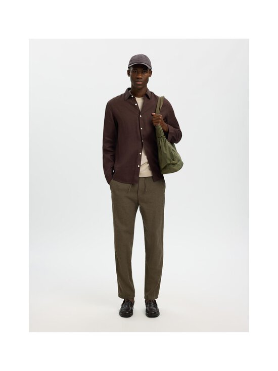 Selected - SlhSlimtape Brody Linen Blend Bikses - FOREST NIGHT | Stockmann - photo 5