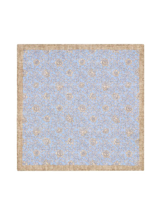 Stockholm Kravatt - Flower-silkkitaskuliina - 2 LIGHT BLUE/BROWN | Stockmann - photo 1