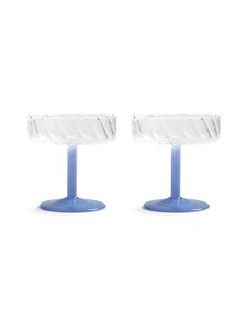 &klevering - Coupe Twirl glāzes 11 cm, 2 gab./iepak. - BLUE &klevering - Coupe Twirl glāzes 11 cm, 2 gab./iepak. - BLUE | Stockmann