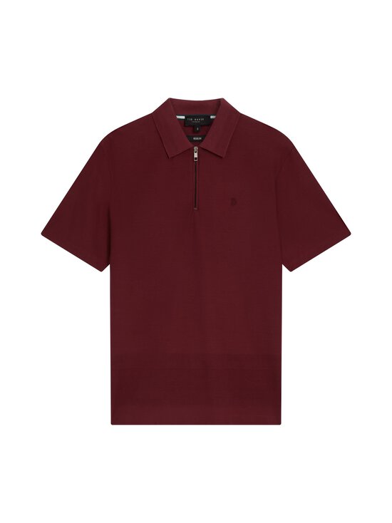 Ted Baker London - Zorin Herringbone Panel Zip polo krekls - MAROON | Stockmann - photo 1