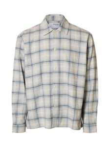 Selected - Triiksärk SlhEdwin Relaxed Fit - LIGHT GREY MELANGE CHECKS:MULTI CHECKS | Stockmann