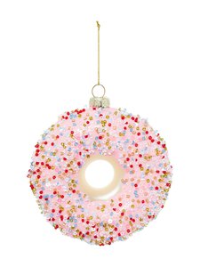 Casa Stockmann - Glass Donut -joulukoriste - PINK | Stockmann