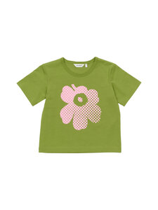 Marimekko - Tonni Unikko T-krekls - 603 GREEN, LIGHT PINK | Stockmann
