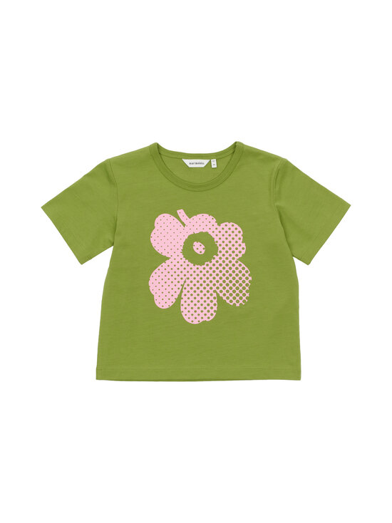 Marimekko - Tonni Unikko T-krekls - 603 GREEN, LIGHT PINK | Stockmann - photo 1