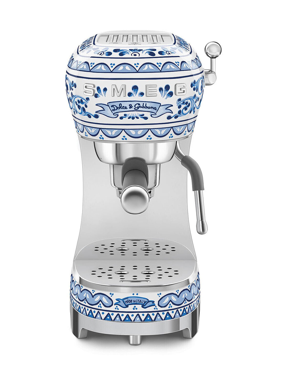 Smeg x Dolce & Gabbana ""Blu Mediterraneo"" -käsikäyttöinen espressokone