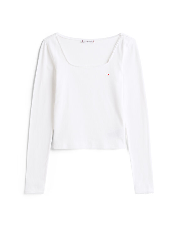 Tommy Hilfiger - Pointelle Poplin pidžama - 0WD ECRU POINTELLE/ BLAZER STP PRIM RED | Stockmann - photo 3