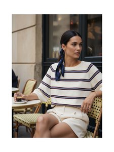 Marc O'Polo - Raidallinen neulepusero - 1257 OFFWHITE_MULTI_01 | Stockmann