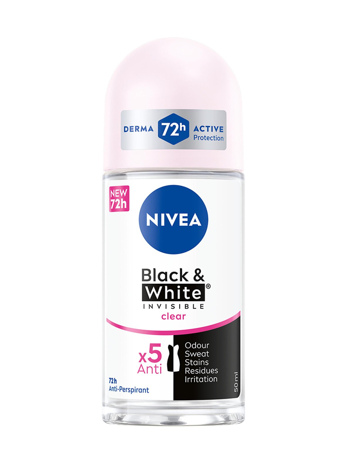 Black & White Invisible Deo Roll-on -antiperspirantti 50 ml