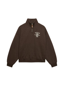 Superdry - Country Club Half Zip -collegepaita - 8UF DARK CHOCOLATE BROWN MARL | Stockmann