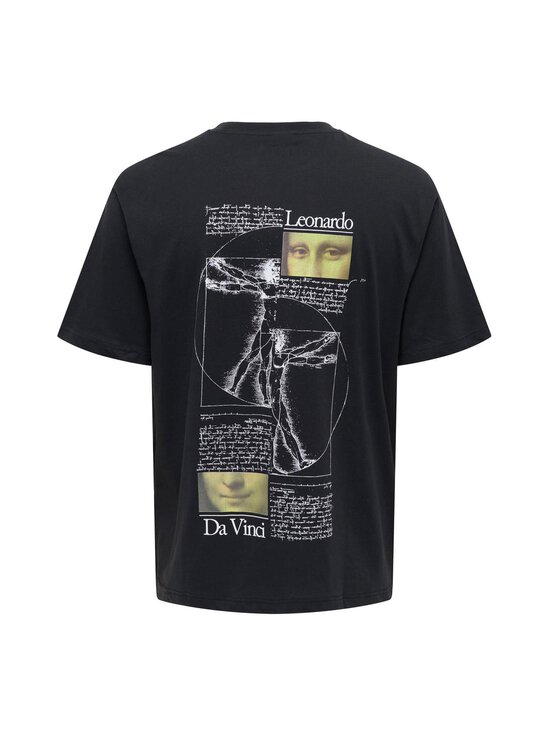 Only & Sons - OnsMonalisa t-paita - JET BLACK PRINT:CIRCLE MAN | Stockmann - photo 2